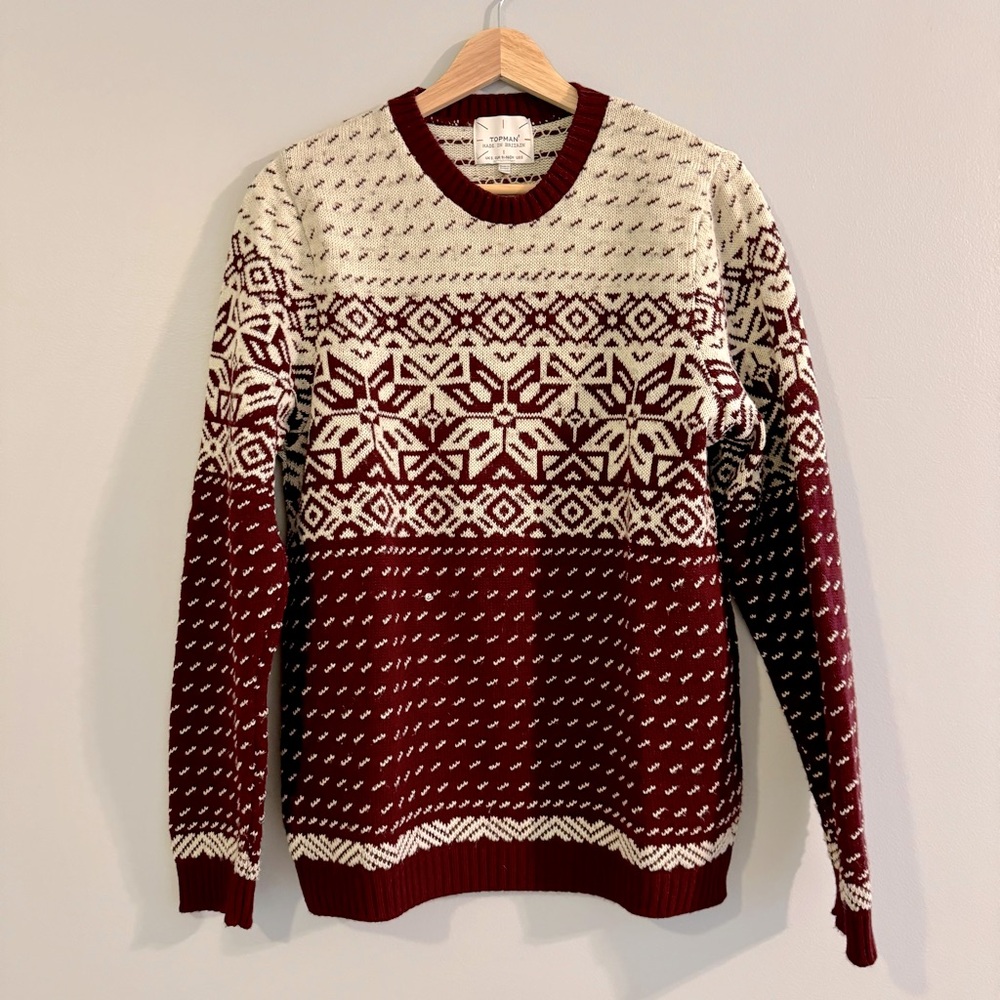 Topman Men’s Fair Isle Holiday Sweater